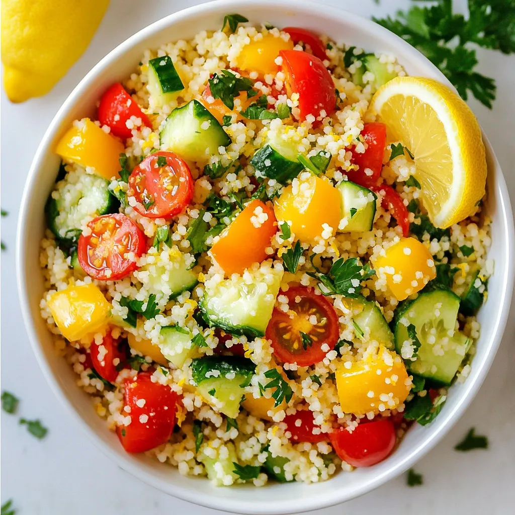 Lemon Garlic Couscous Salad Fresh and Flavorful Dish