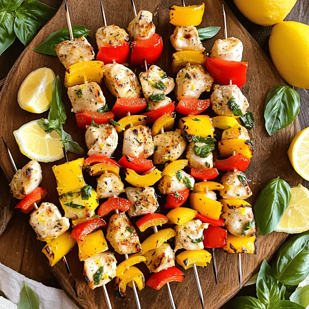 Lemon Basil Chicken Skewers Juicy and Flavorful Treat
