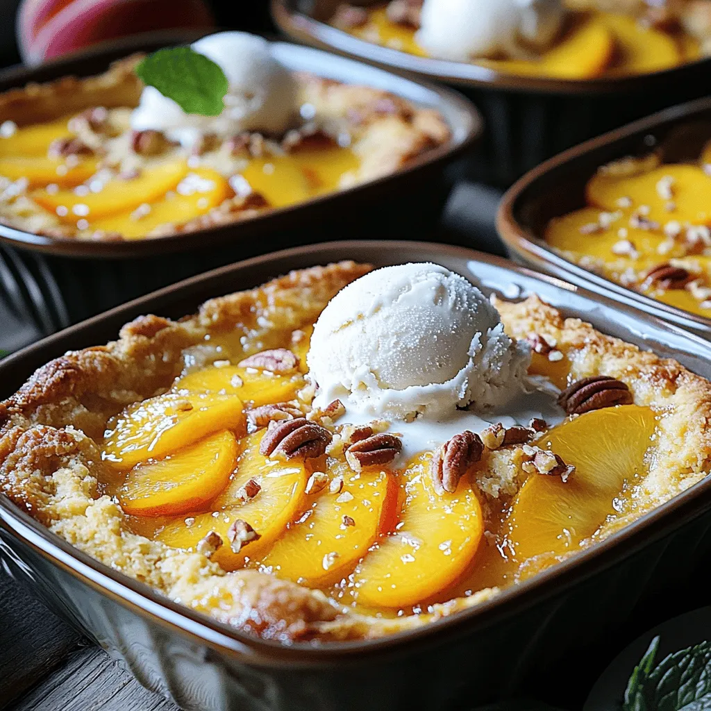 Peach Cobbler Dump Cake Quick and Tasty Dessert