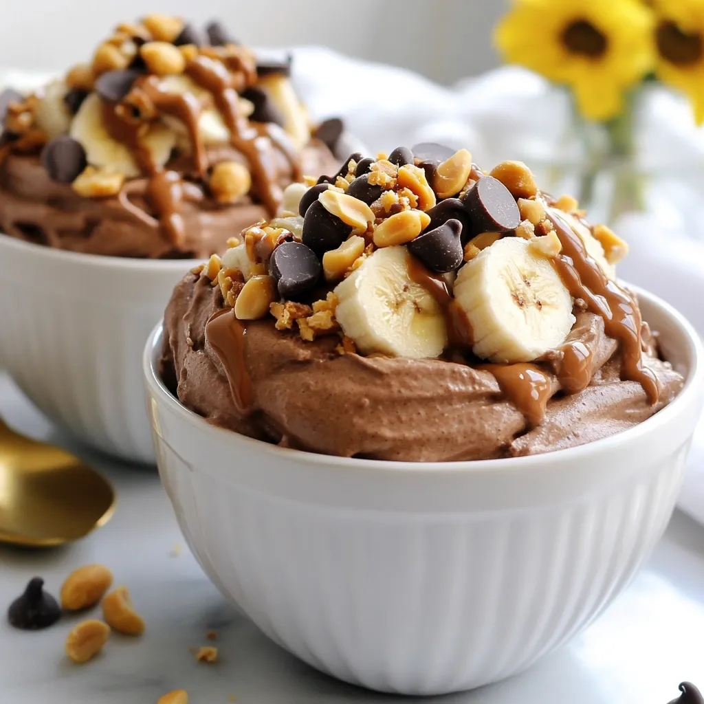 Chocolate Peanut Butter Banana Nice Cream Delight