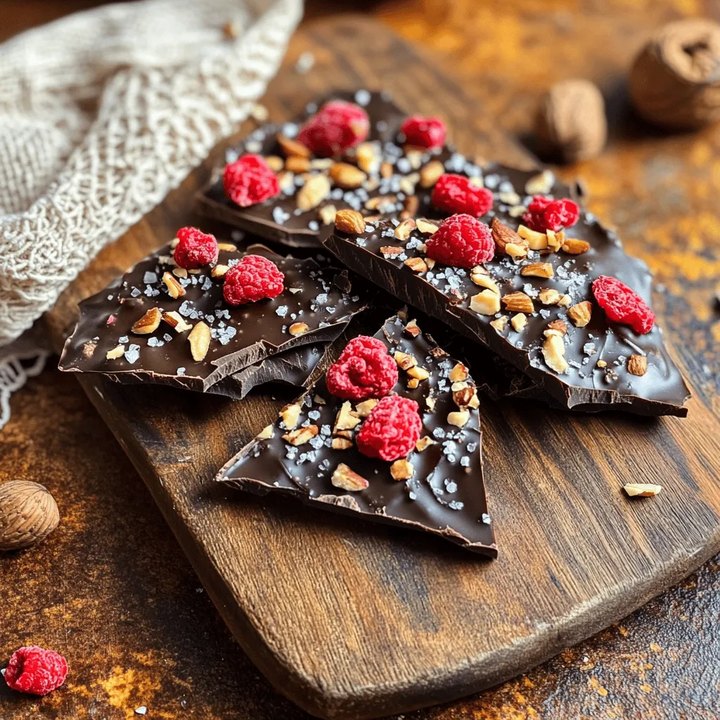 Dark Chocolate Raspberry Bark Simple Snack Recipe