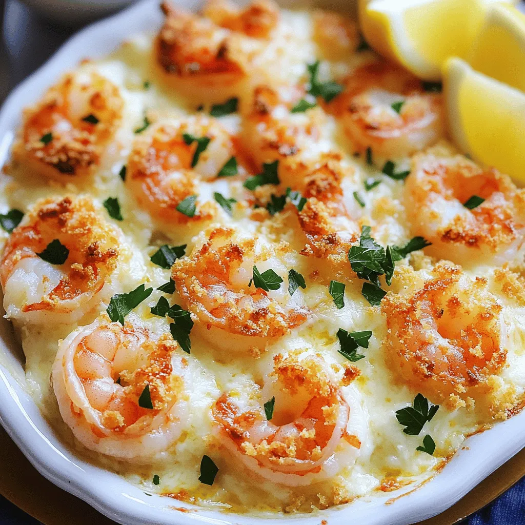 Delicious Garlic Shrimp Gratin Creamy and Easy Bake