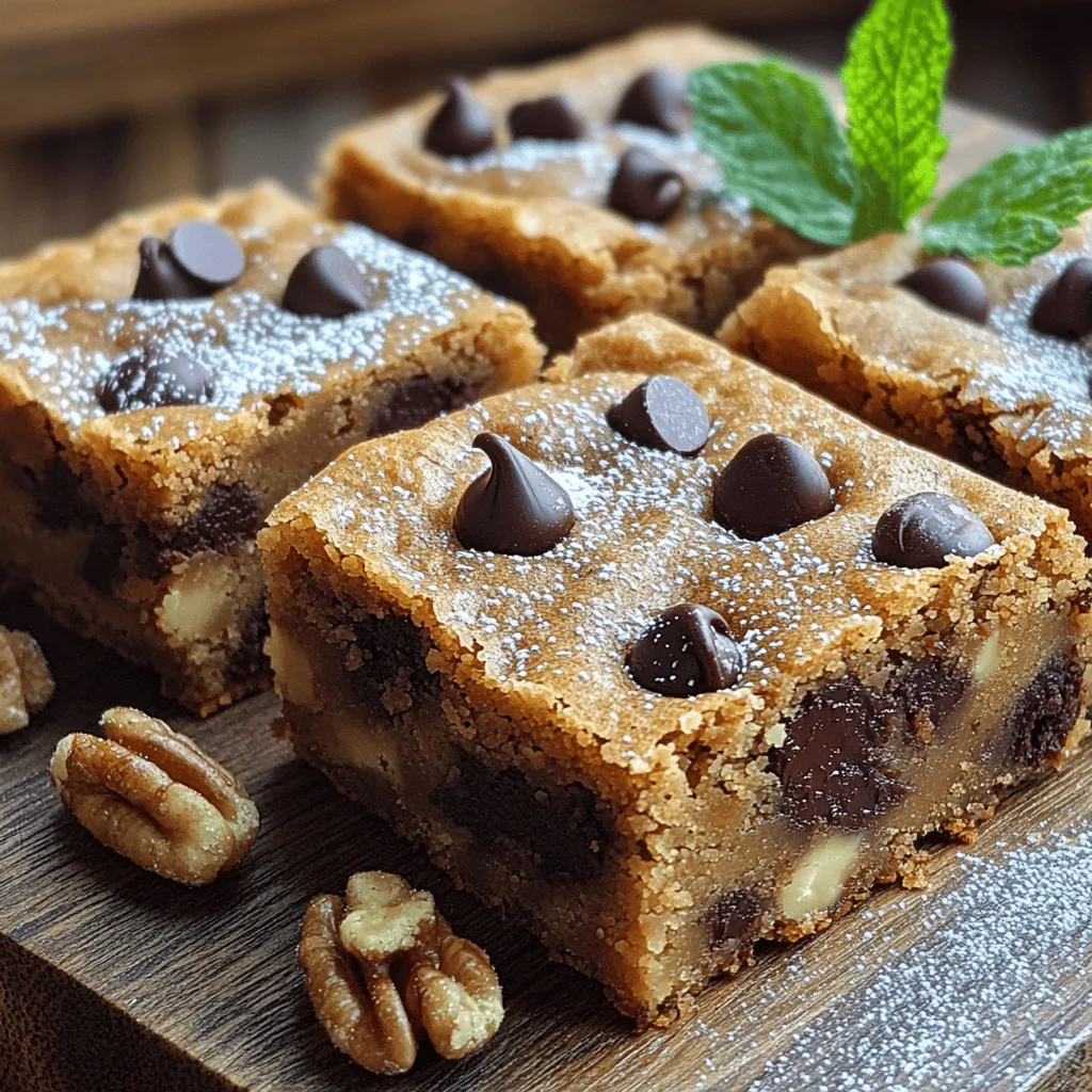 Almond Butter Chocolate Chip Blondies Delicious Treat