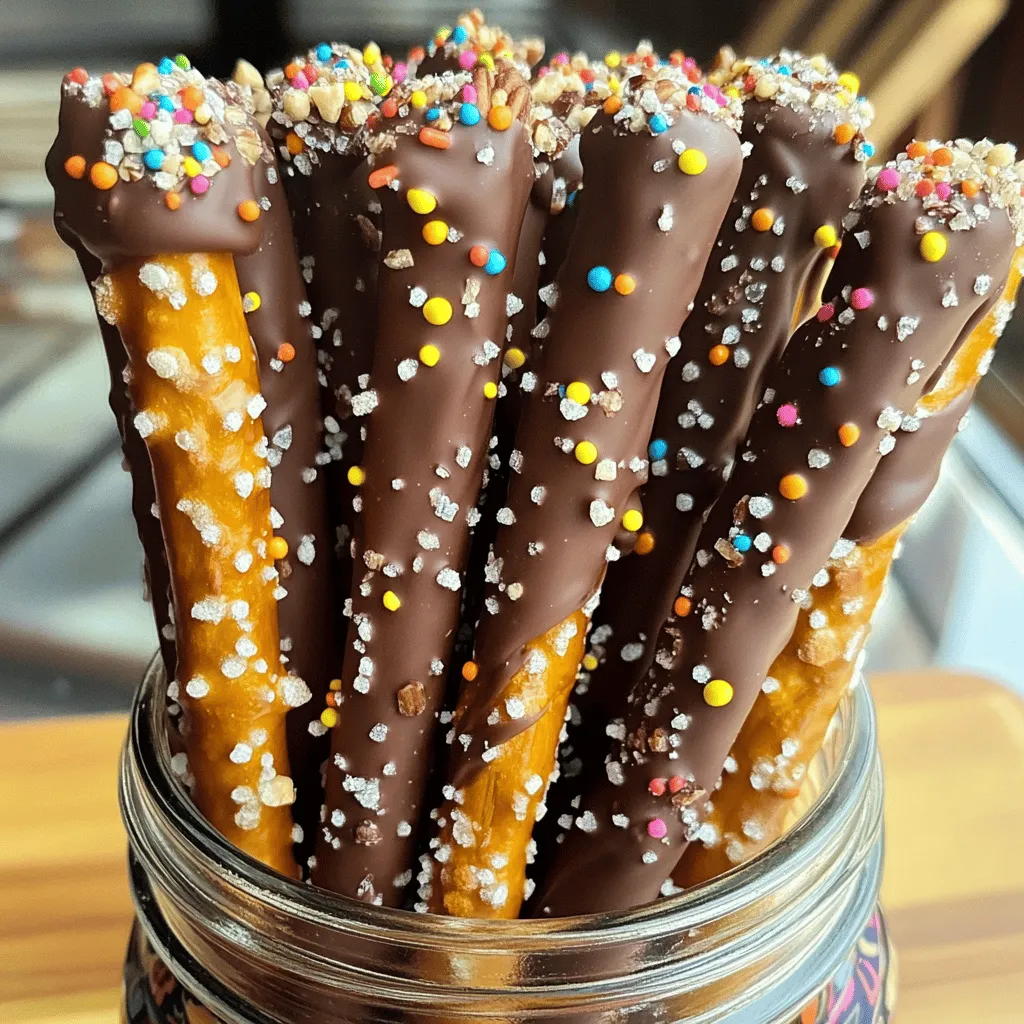 Chocolate Covered Pretzel Rods Irresistible Snack Treat