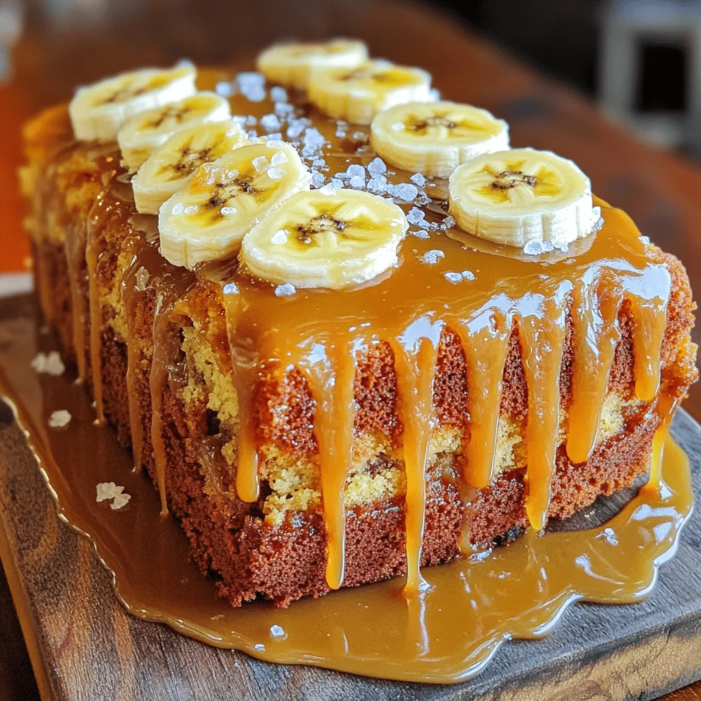 Salted Caramel Banana Cake Decadent and Delightful