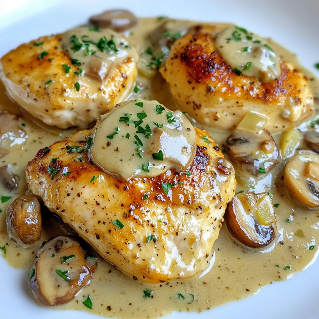Creamy Mushroom Herb Chicken Rich and Flavorful Dish