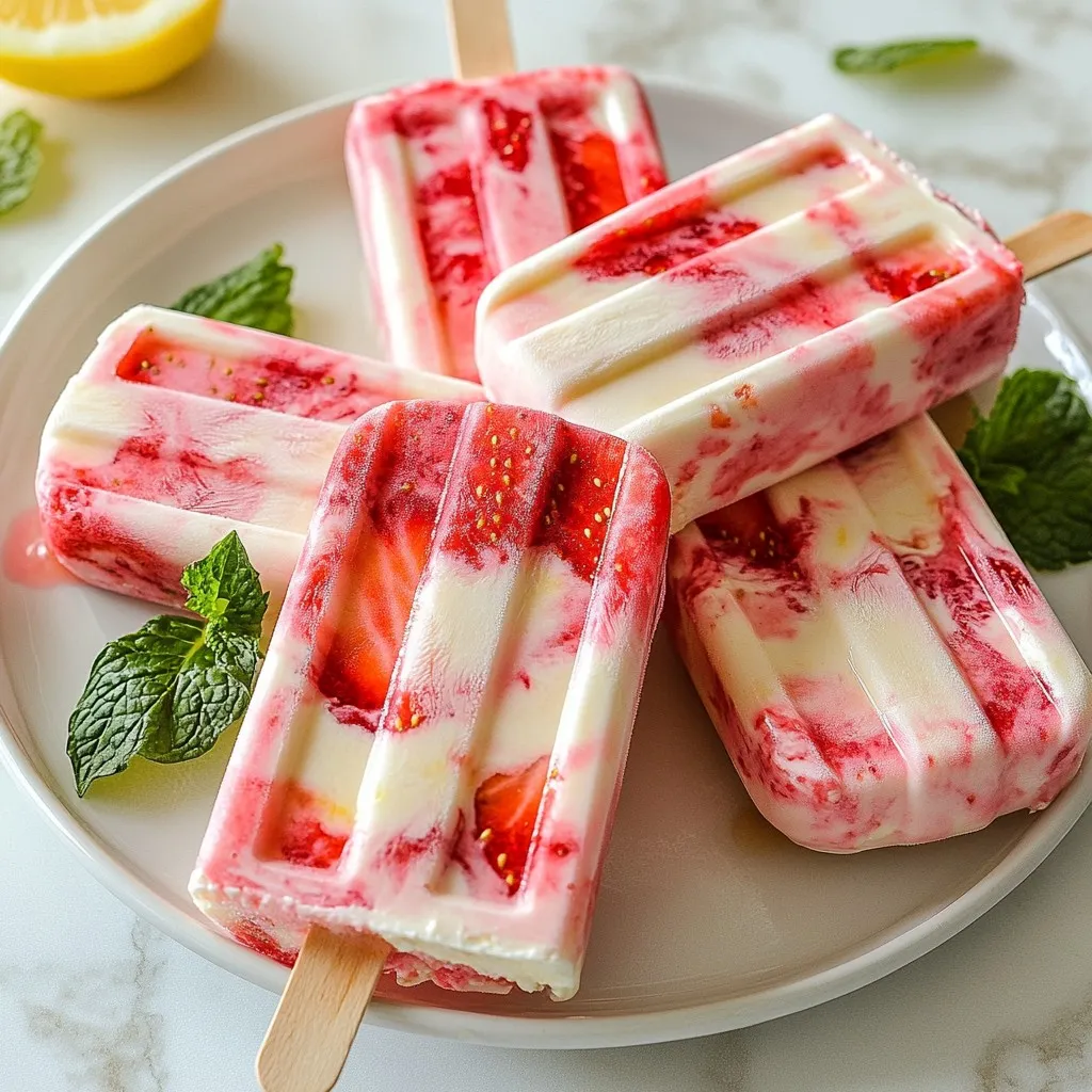 Strawberry Yogurt Swirl Popsicles Refreshing Summer Treat
