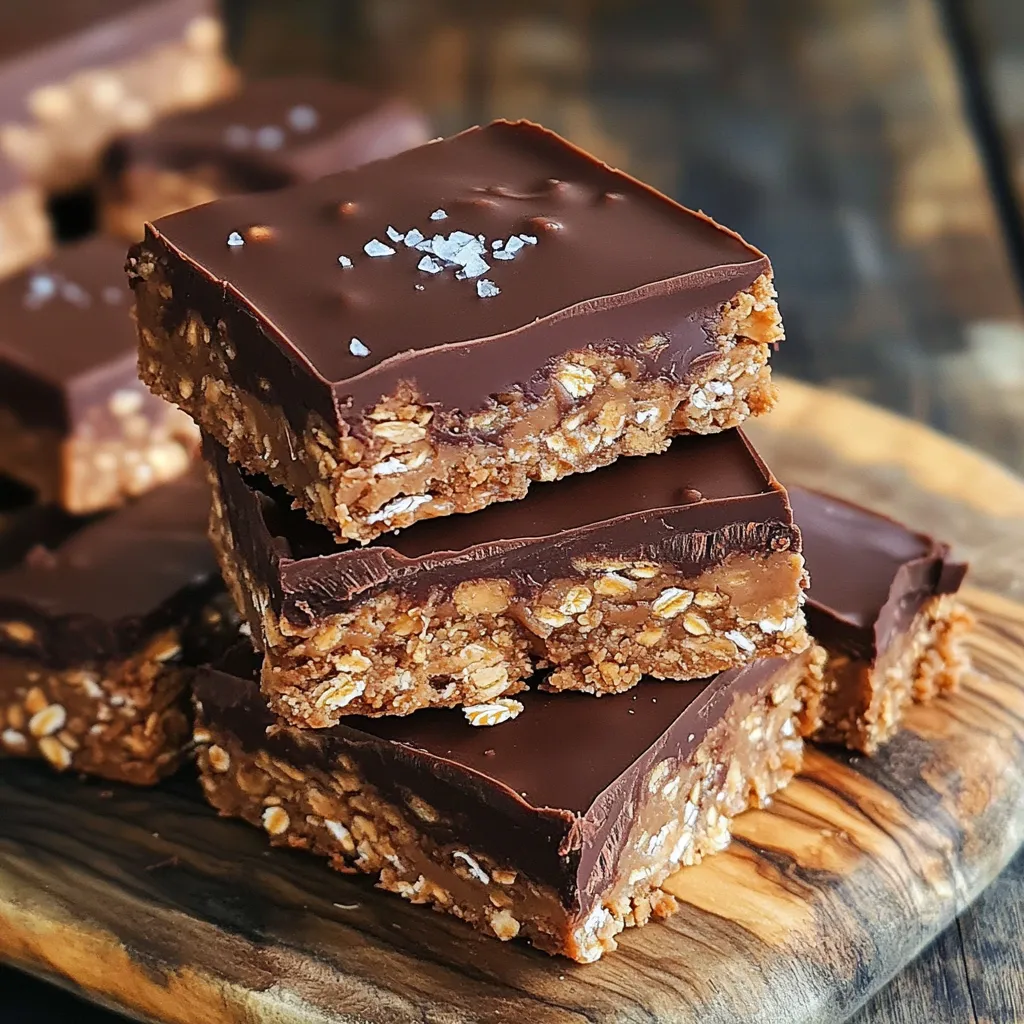 No Bake Chocolate Peanut Butter Oat Bars Delight