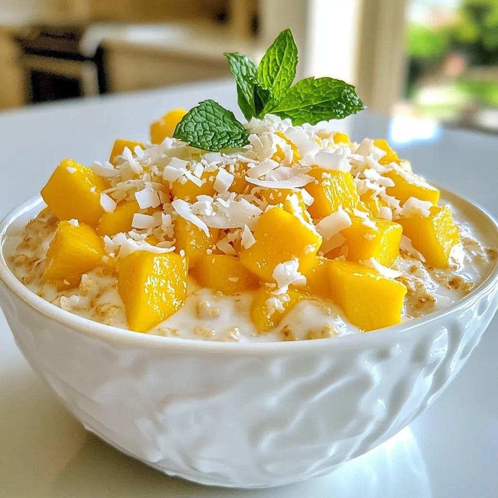 Mango Coconut Overnight Oats Healthy Start Recipe