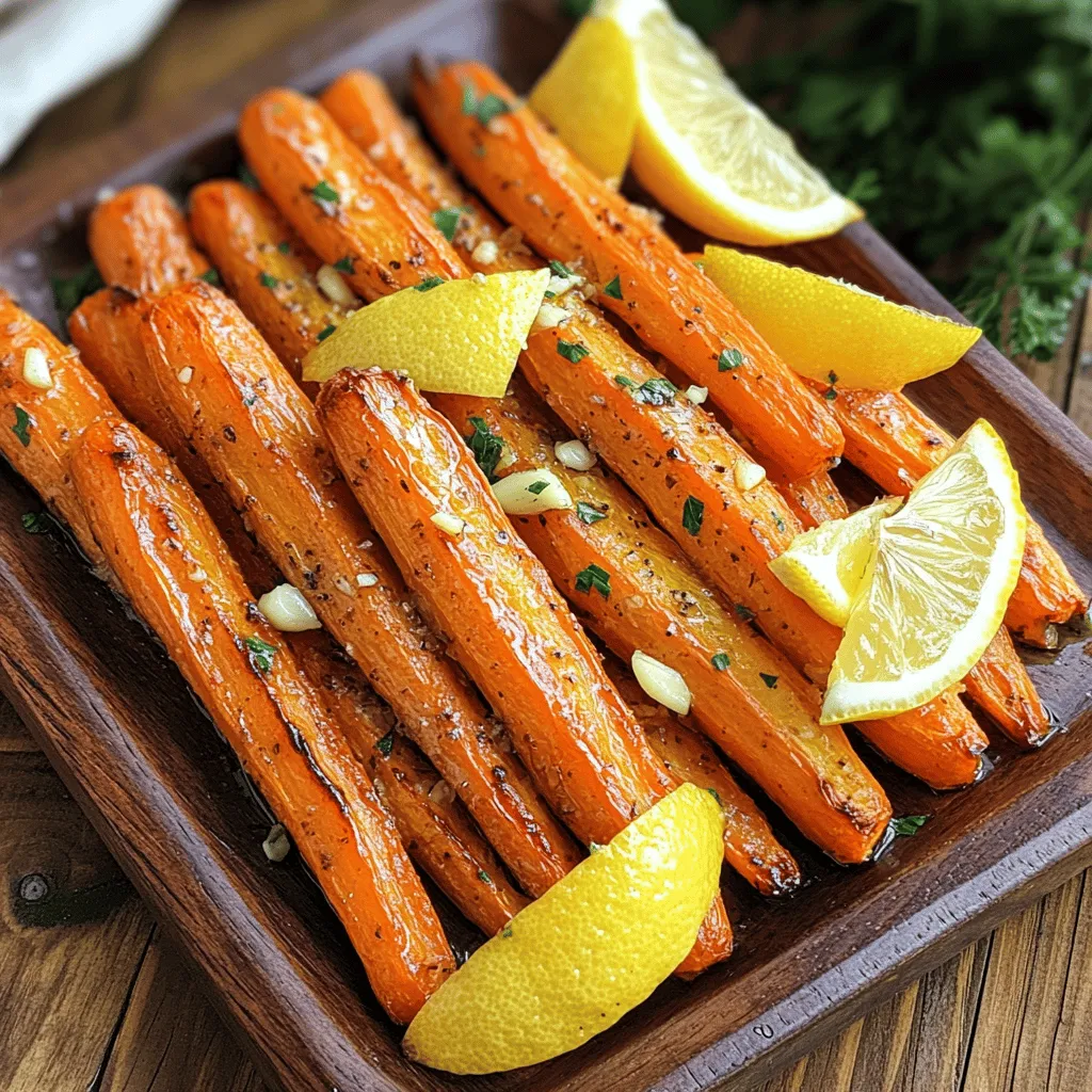 Tangy Lemon Garlic Roasted Carrots Flavorful Twist