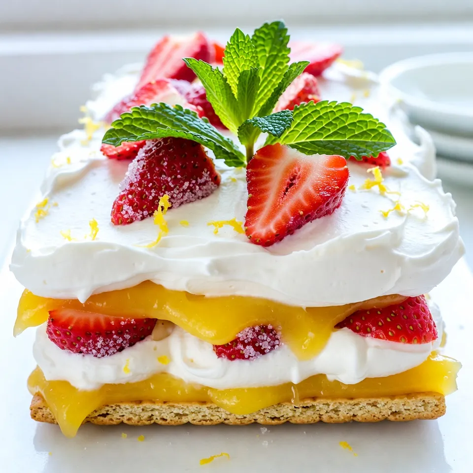 Strawberry Lemon Icebox Cake Fresh and Flavorful Delight