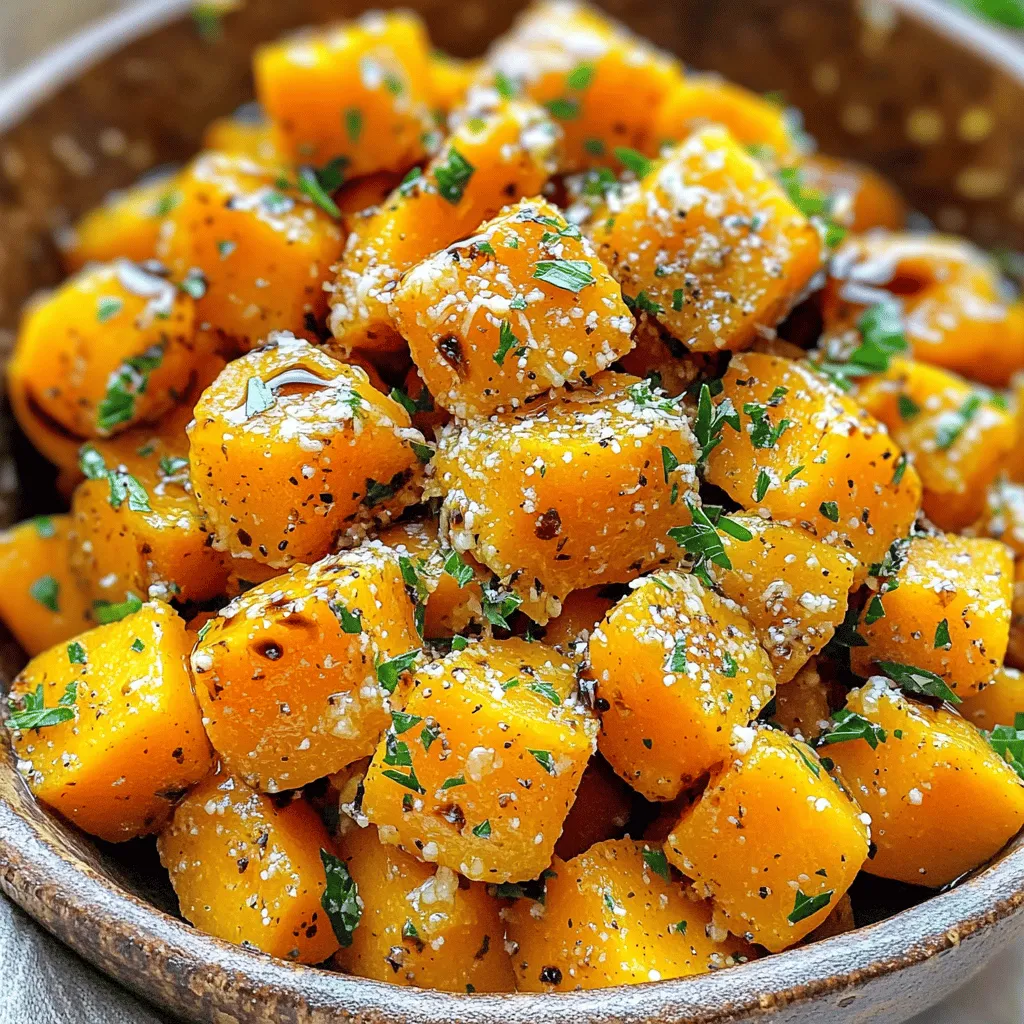 Roasted Garlic Parmesan Butternut Squash Delight