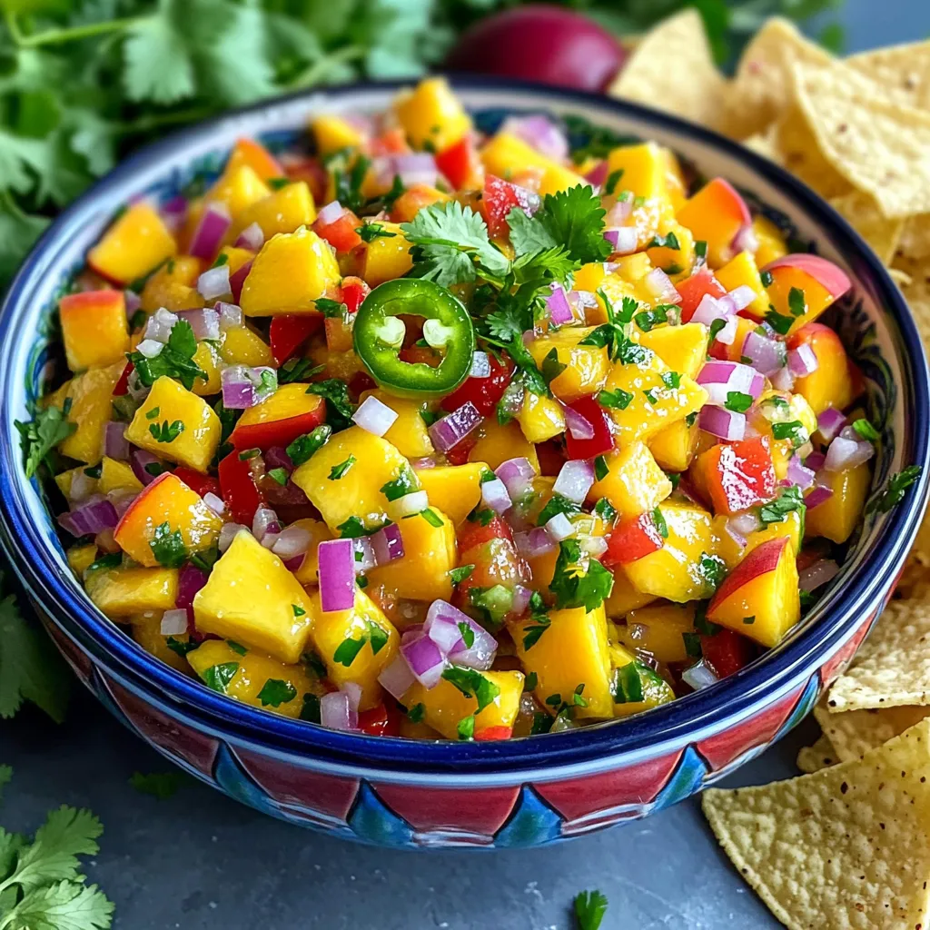 Fresh Mango Peach Salsa Bold and Flavorful Delight