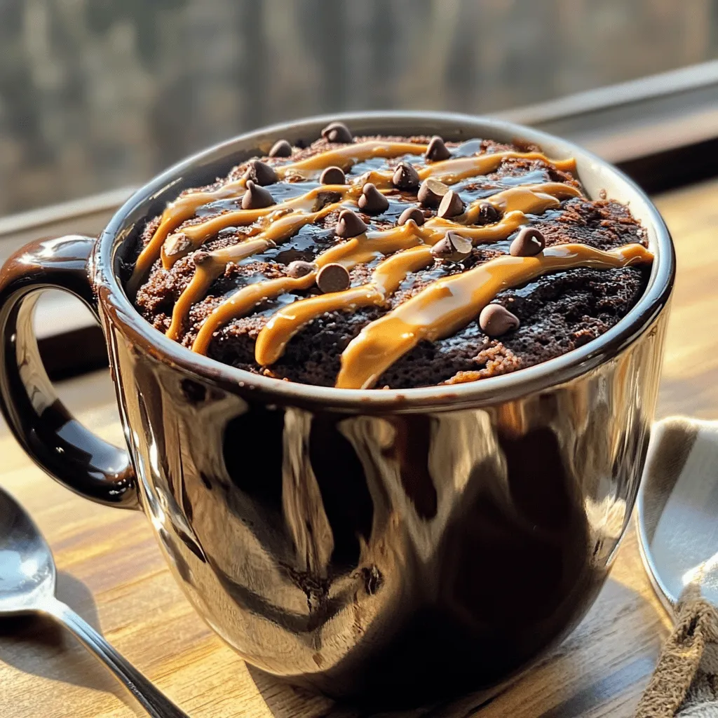 Chocolate Peanut Butter Mug Cake Delight in Minutes