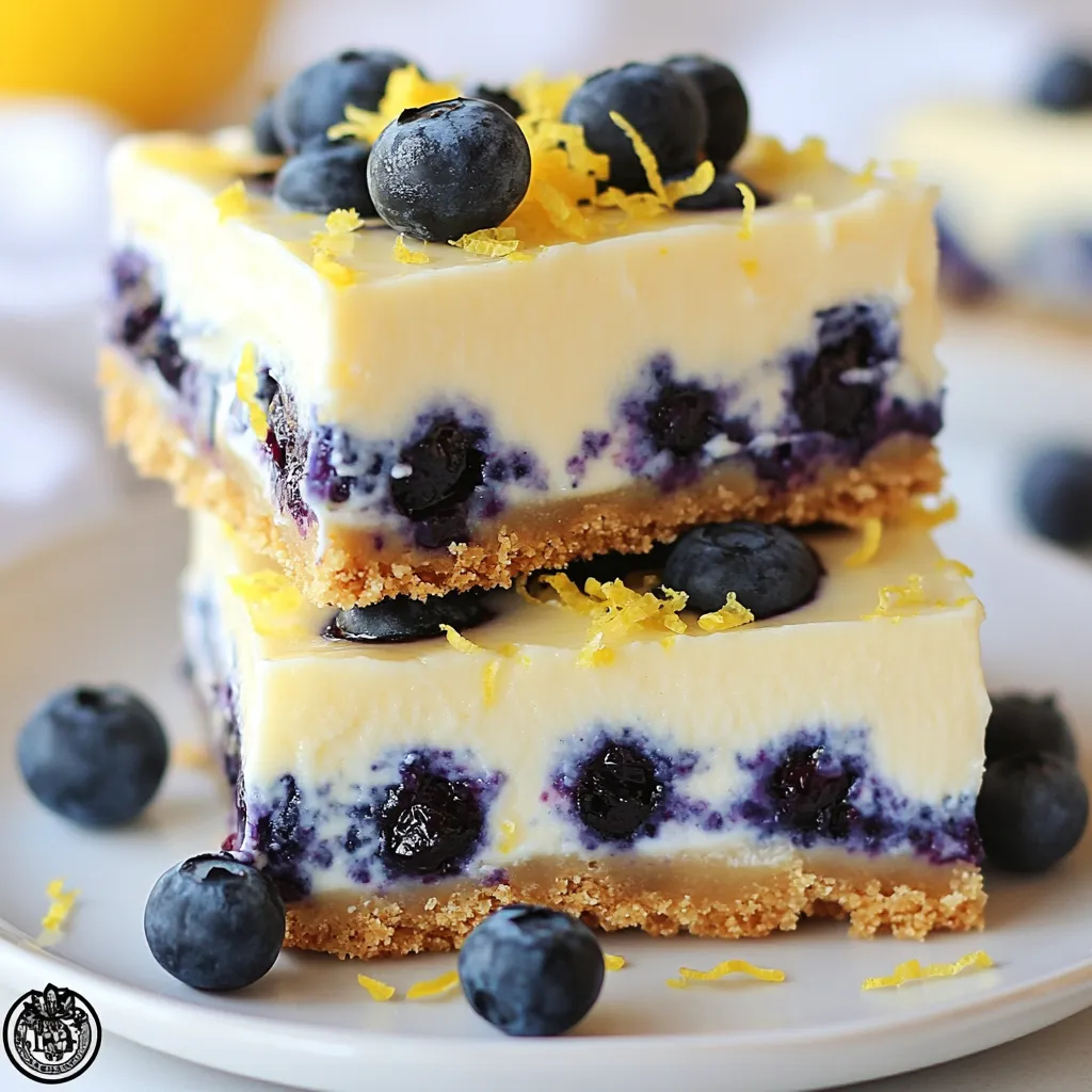 Blueberry Lemon Cheesecake Bars Fresh and Flavorful Treat
