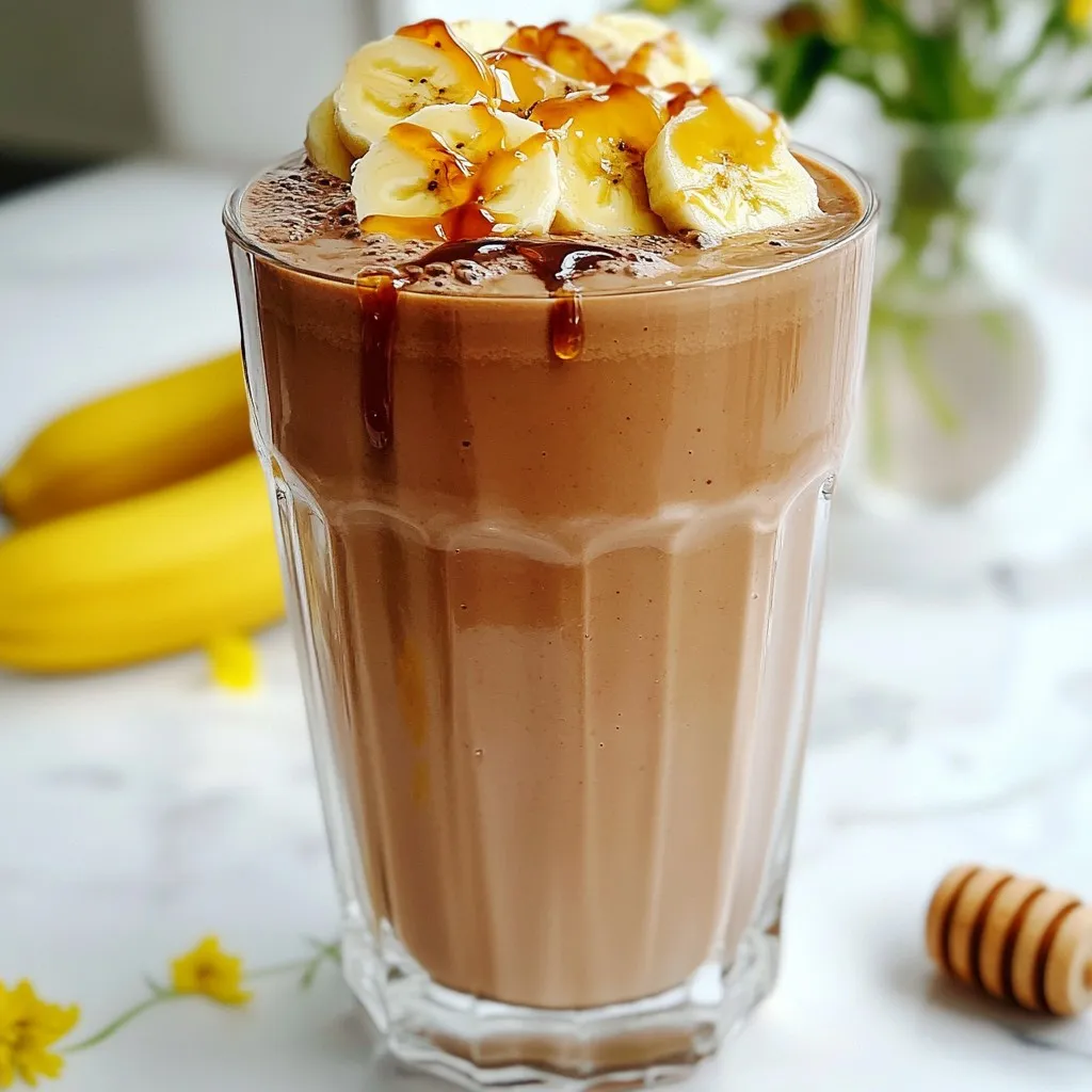 Chocolate Peanut Butter Banana Smoothie Delightful Drink