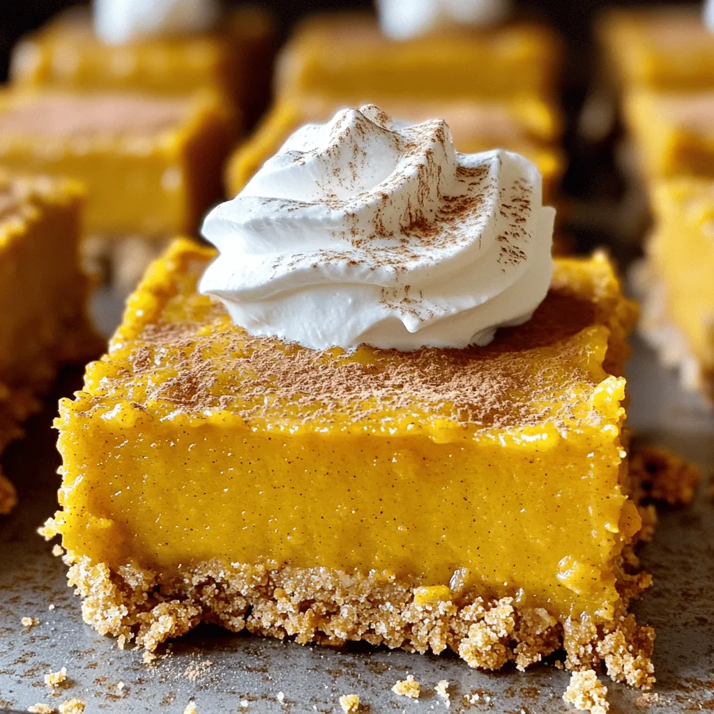 Pumpkin Bars With Gingersnap Crust Delightful Treat
