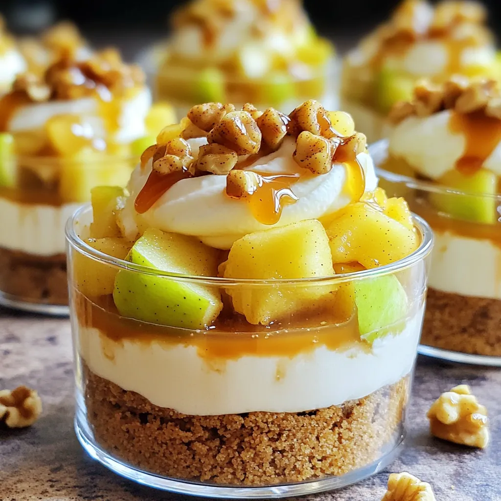 No-Bake Caramel Apple Cheesecake Cups Delight Recipe