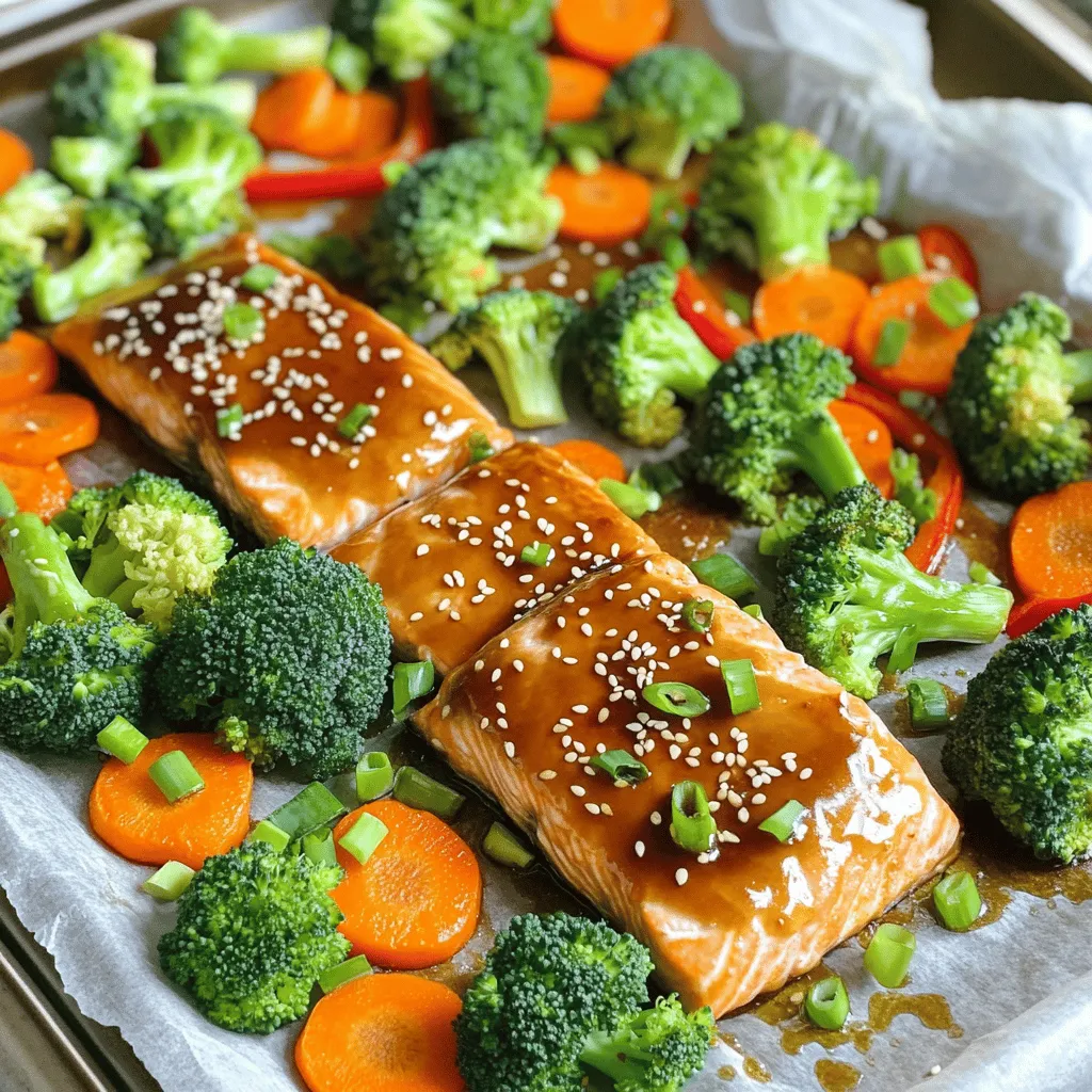 Savory Sheet Pan Teriyaki Salmon &#038; Veggies Dish
