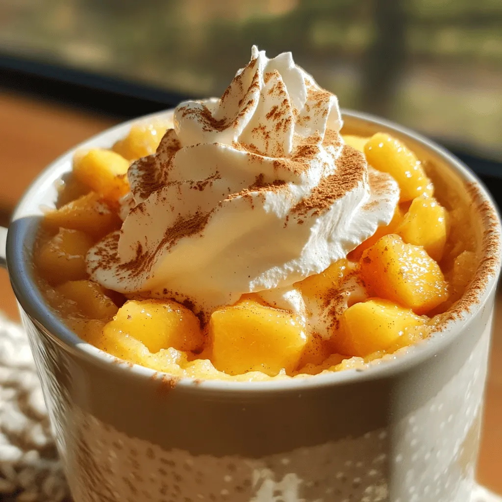 Peach Cobbler Mug Cake Delightful and Easy Recipe