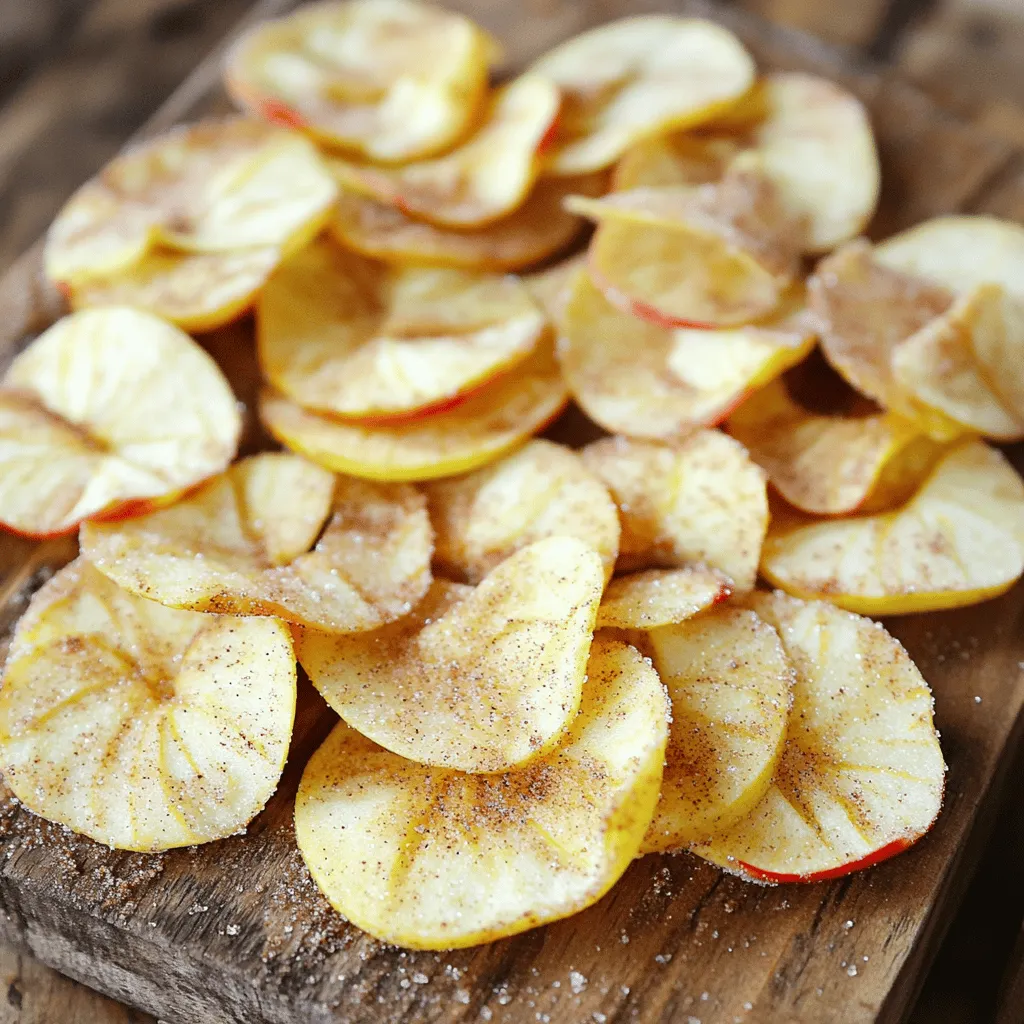 Cinnamon Sugar Apple Chips Healthy Crunchy Snack