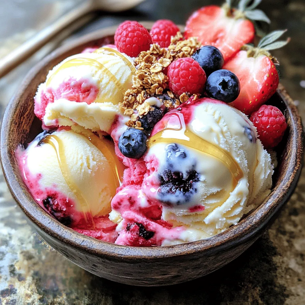 Cottage Cheese Berry Ice Cream Protein Delight