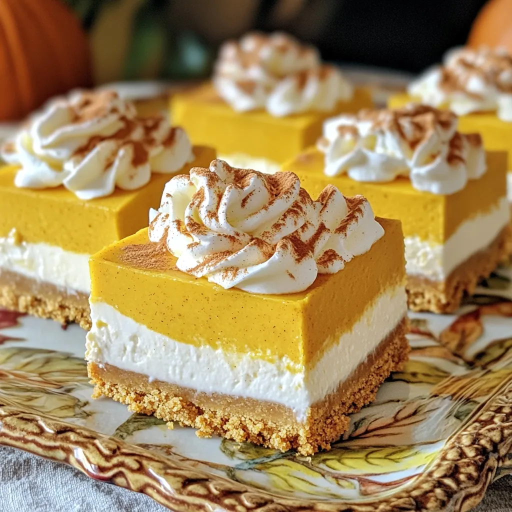 Pumpkin Cheesecake Icebox Bars Irresistible No-Bake Treat