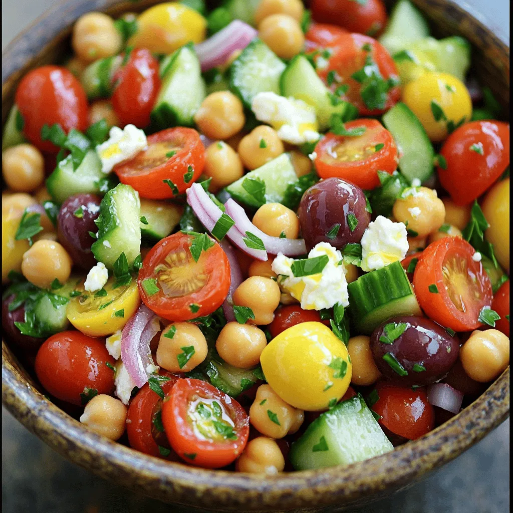Mediterranean Chickpea Salad Flavorful and Healthy Bowl