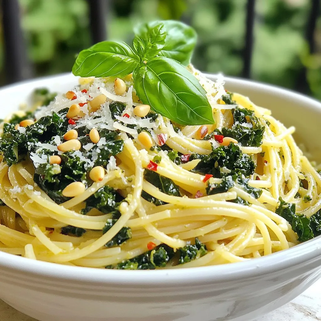 Lemon Garlic Kale Pasta Simple and Flavorful Dish