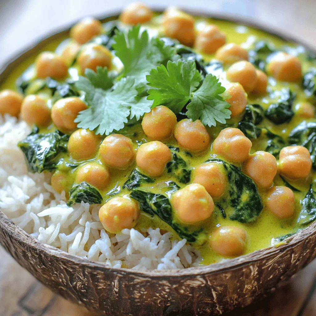 Easy Chickpea Spinach Curry Simple and Delicious Meal