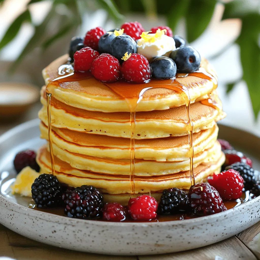 Lemon Ricotta Pancakes Fluffy and Flavorful Delight