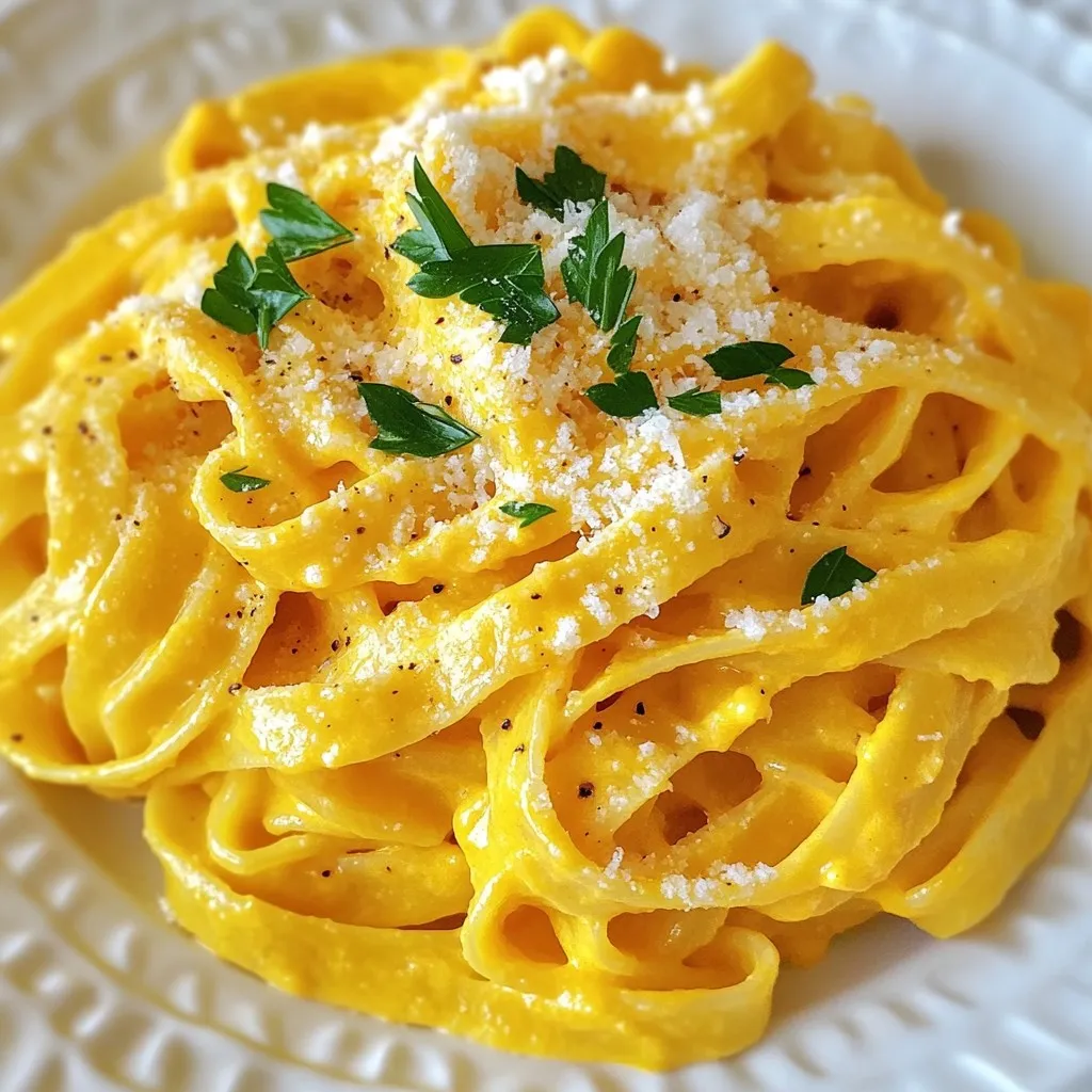 Pumpkin Alfredo Pasta Creamy and Flavorful Dish