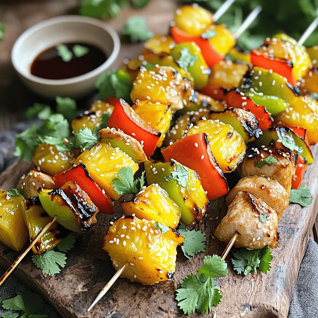 Pineapple Teriyaki Chicken Skewers Flavorful Delight