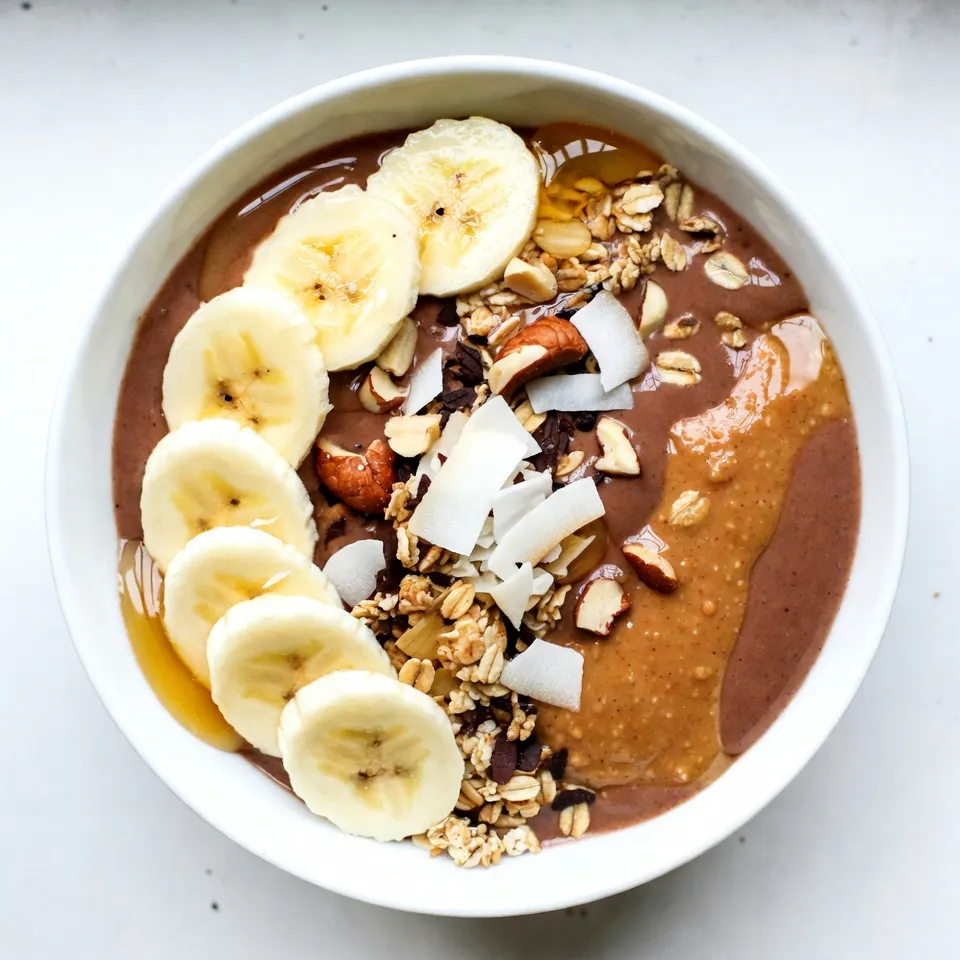 Chocolate Peanut Butter Smoothie Bowl Nourishing Delight