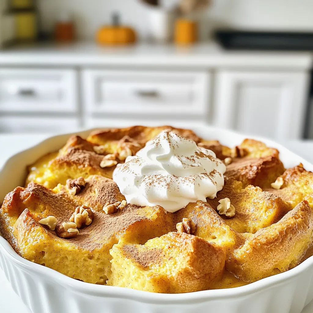 Pumpkin Spice Bread Pudding Cozy Dessert Delight
