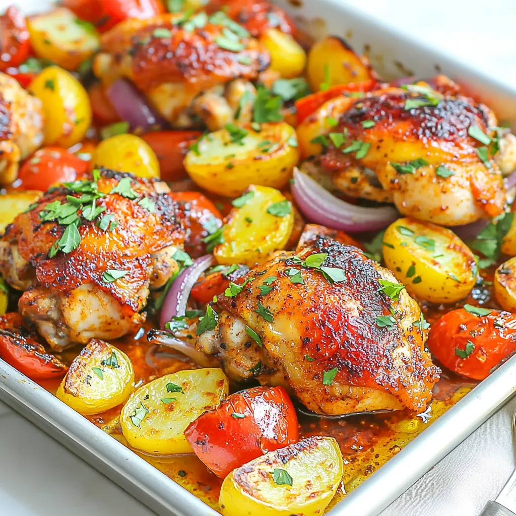 Harissa Chicken Sheet Pan Dinner Flavorful and Easy