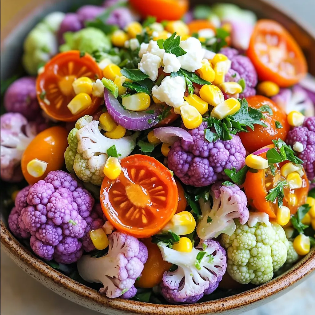 Rainbow Cauliflower Salad Vibrant and Flavorful Dish