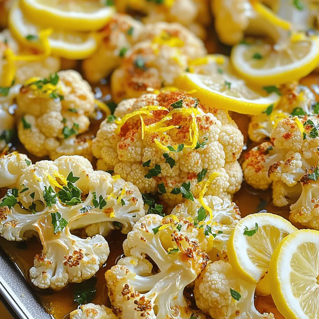 Lemon Garlic Roasted Cauliflower Flavorful Side Dish