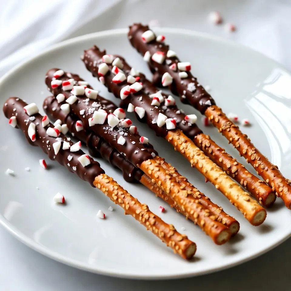 Chocolate Dipped Peppermint Pretzels Tasty Holiday Treat