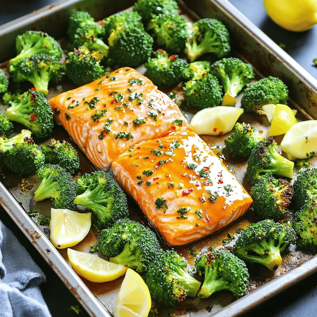 Savory Sheet-Pan Maple Dijon Salmon &#038; Broccoli Dish