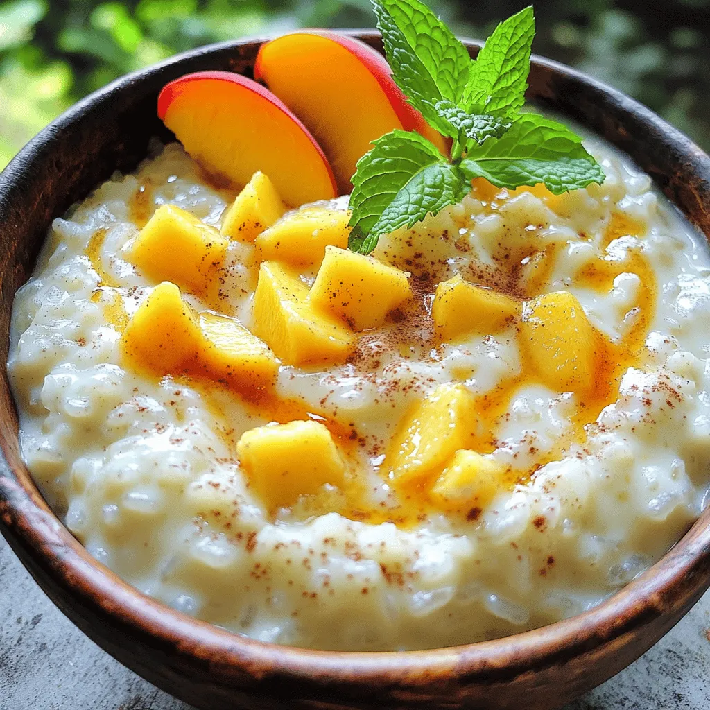 Peach Rice Pudding Creamy and Comforting Delight