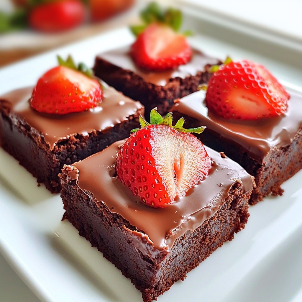 Chocolate Covered Strawberry Brownies Delightful Indulgence