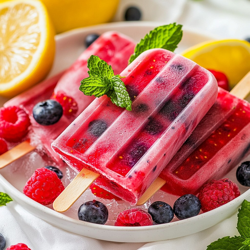 Berry Lemonade Popsicles Refreshing Summer Treat