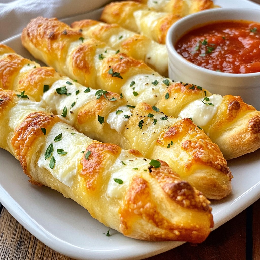 Cheesy Garlic Stuffed Breadsticks Simple and Tasty