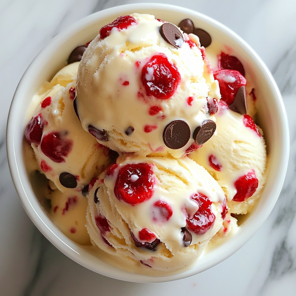 Cherry Chocolate Chip Ice Cream Delightful Summer Treat