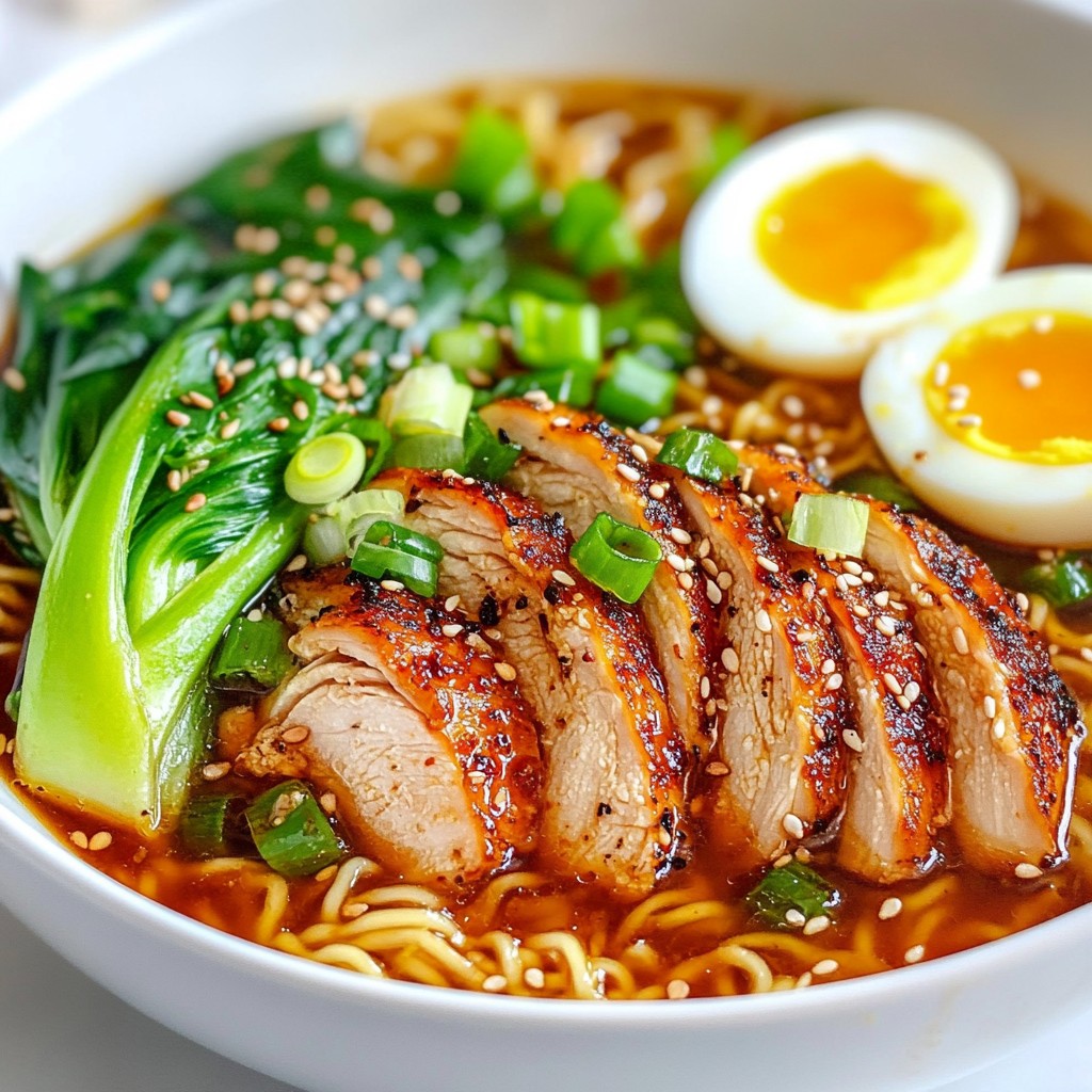 Spicy Garlic Chicken Ramen Flavorful Comfort Bowl