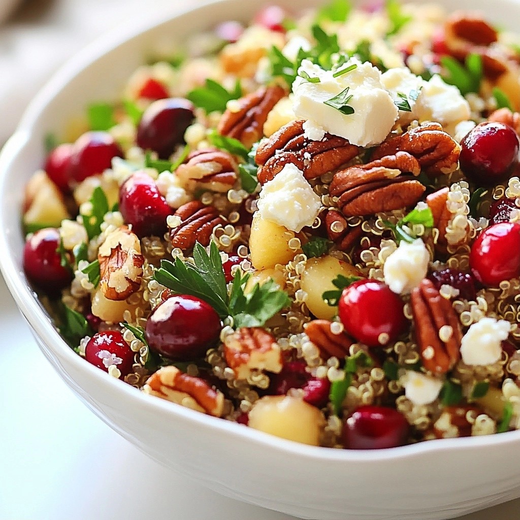 Festive Holiday Cranberry Herb Quinoa Salad Delight