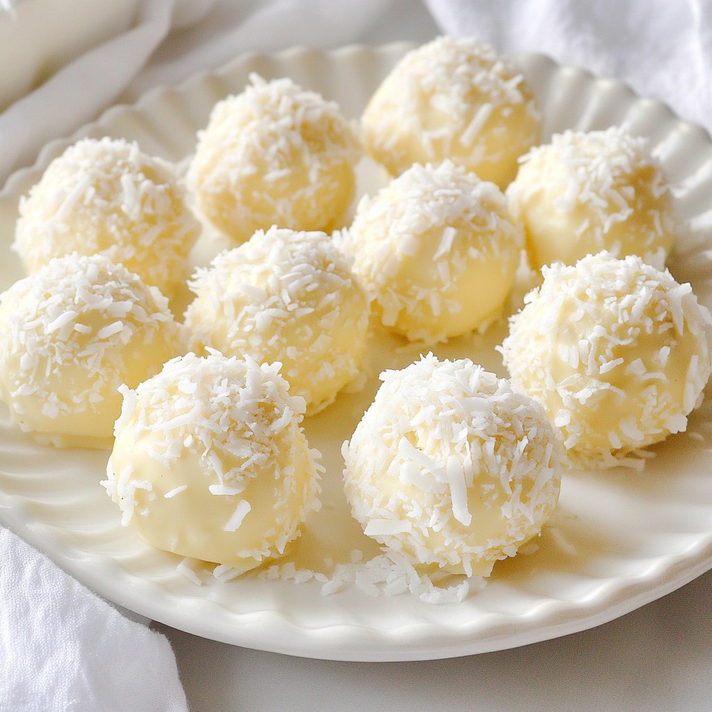 Frosty Holiday Coconut Snowball Truffles Delight