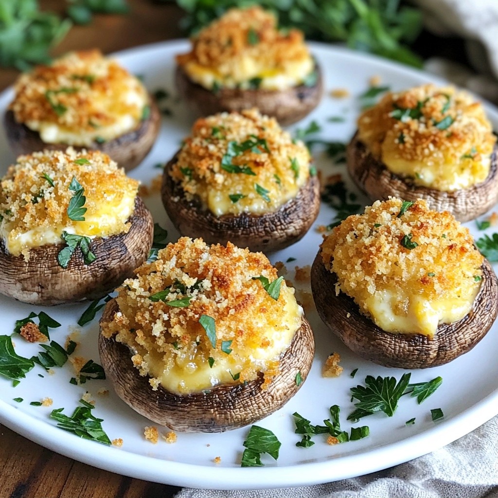 Savory Thanksgiving Herb-Garlic Stuffed Mushrooms Delight