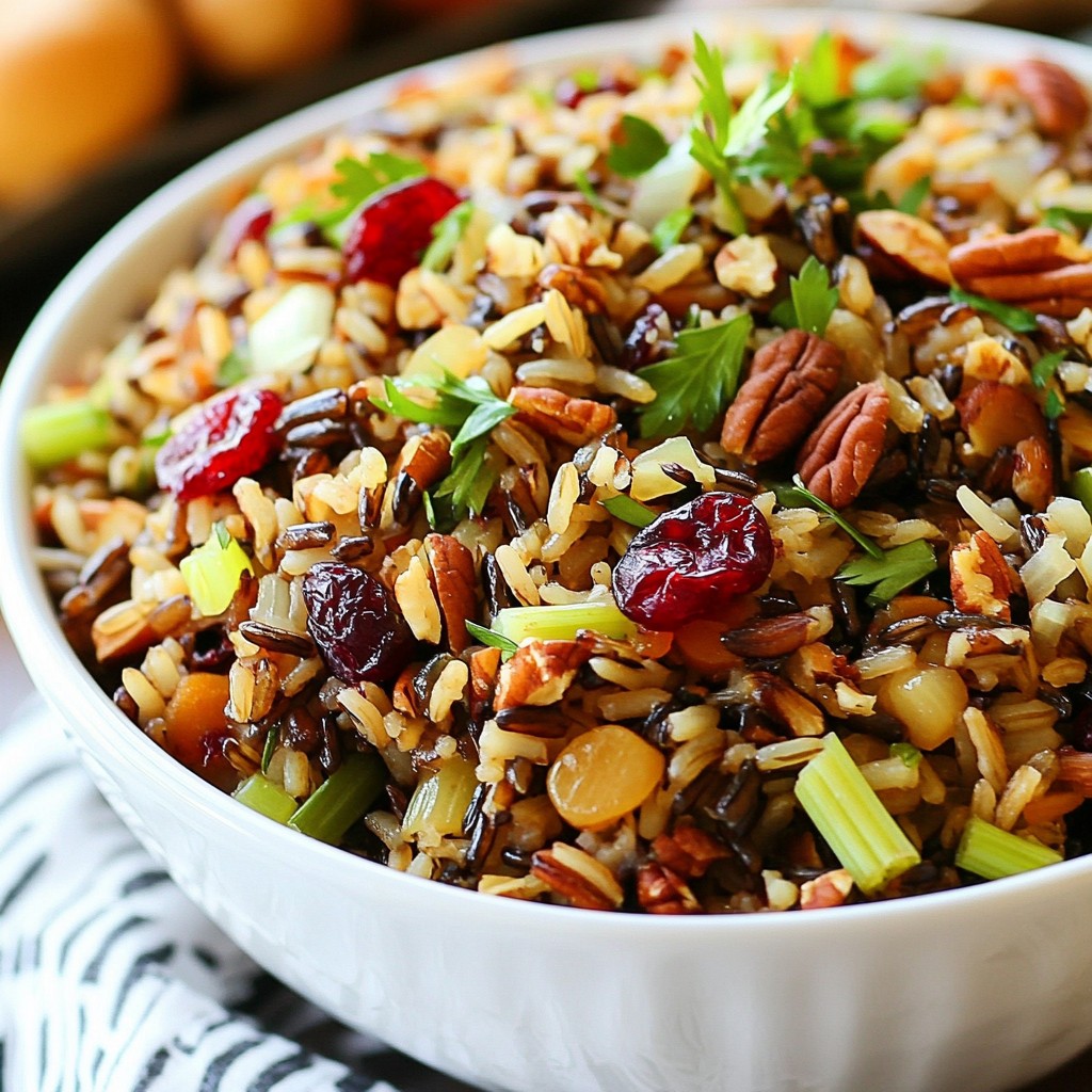 Savory Thanksgiving Wild Rice and Cranberry Pilaf Delight
